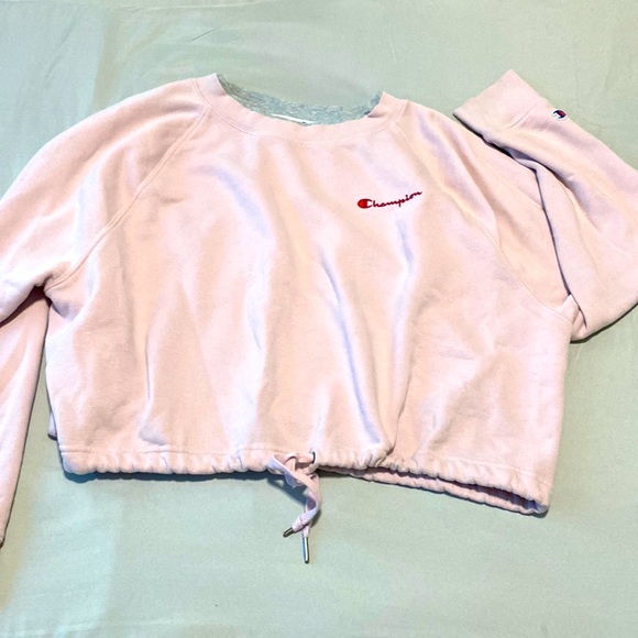 Authentic Champion Cinch waist Cropped Sweatshirt/ XL - Picture 1 of 6